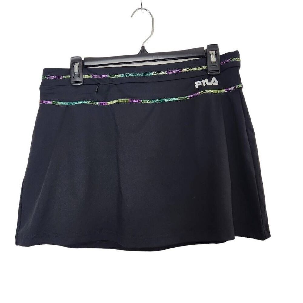 Fila Sport Pop Stitch Skort black colorful stitching medium